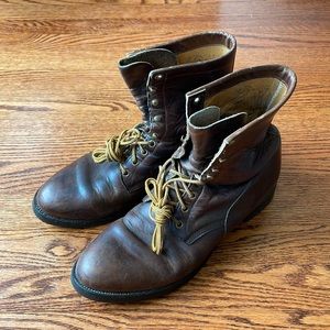 FINAL PRICE Justin Roper Brown Leather Boots Resoled 10.5